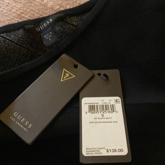 One Shoulder Guess Fitted Dress - Picture 6 of 10